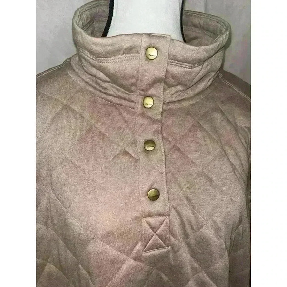 Marmot Roice Quilted Long Sleeve Sweatshirt with Snap Buttons Women's Size 3X - Picture 2 of 8